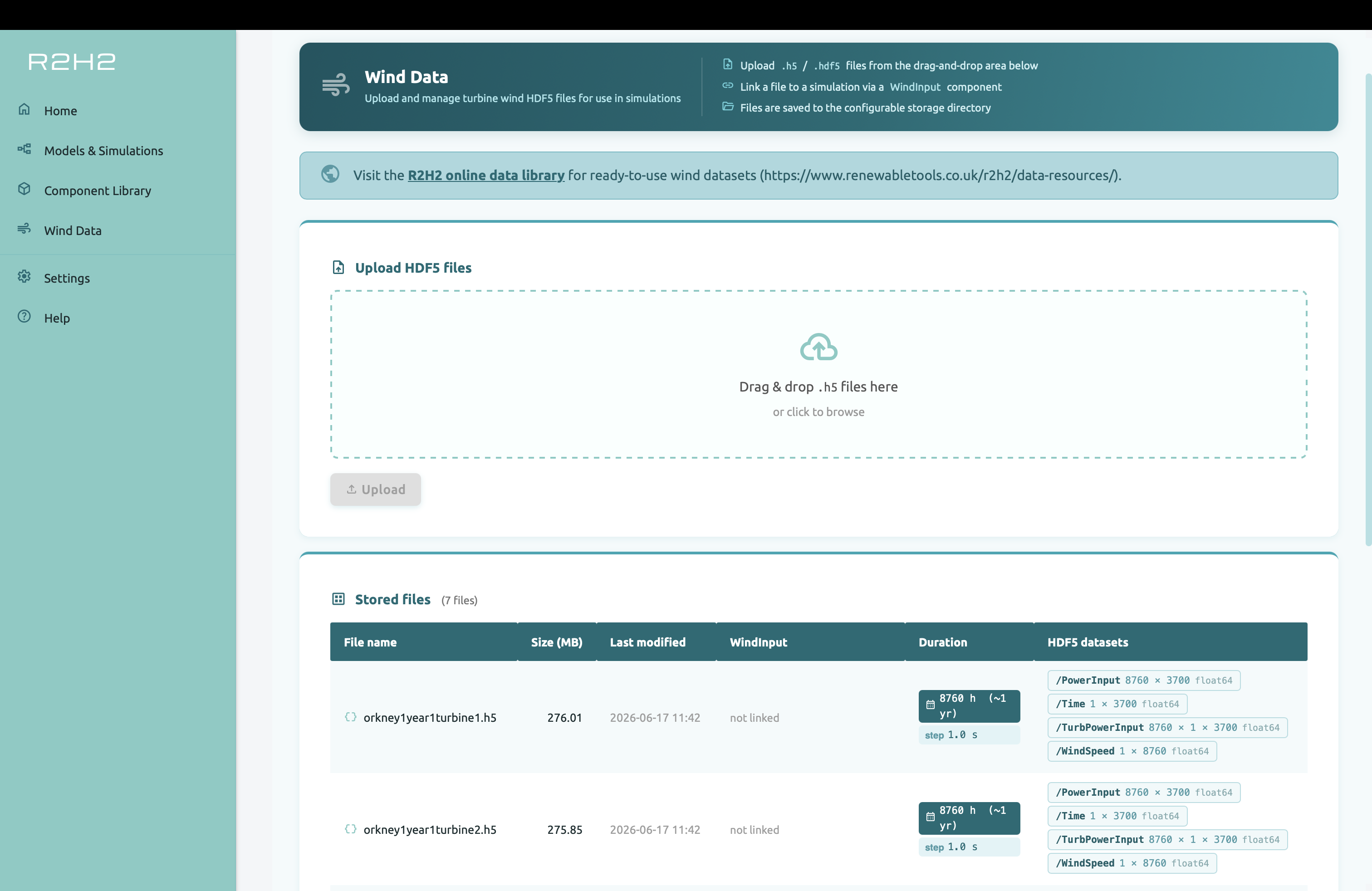 Wind data manager